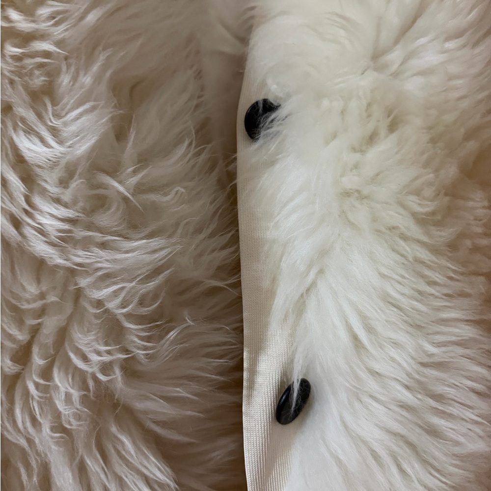 Authentic Louis Vuitton Runway Genuine Shearling Cream Coat size 36 - Picture 8 of 8